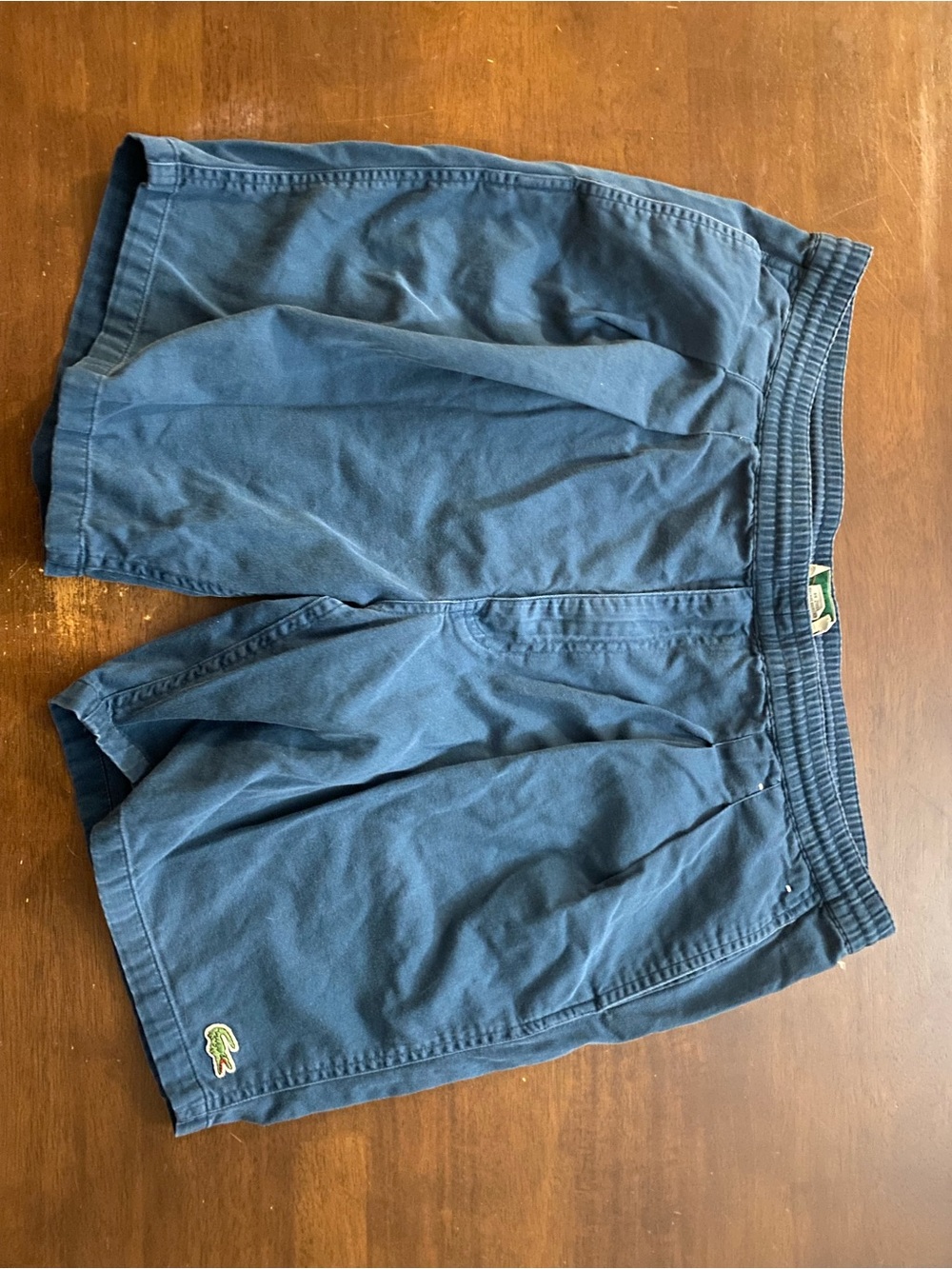 Lacoste Men’s Blue Elastic-Waist Cotton Shorts